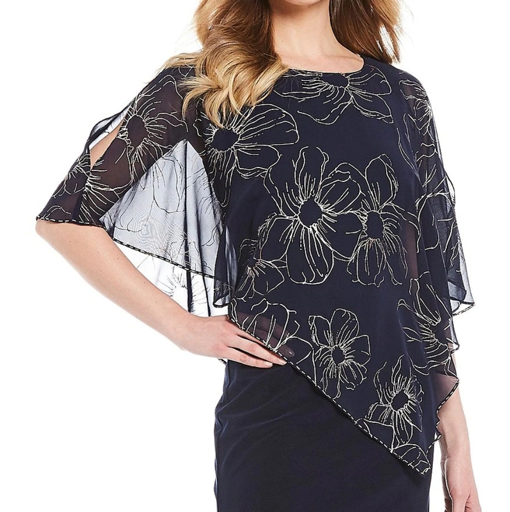 Ignite Evenings Navy Sheath Dress